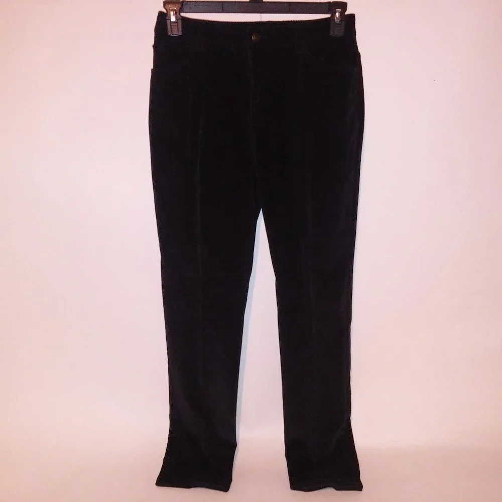 St Johns Bay Womens Pants Size 8 Solid Black Corduroy Stretch Skinny‎ Waist 28" - Picture 5 of 14